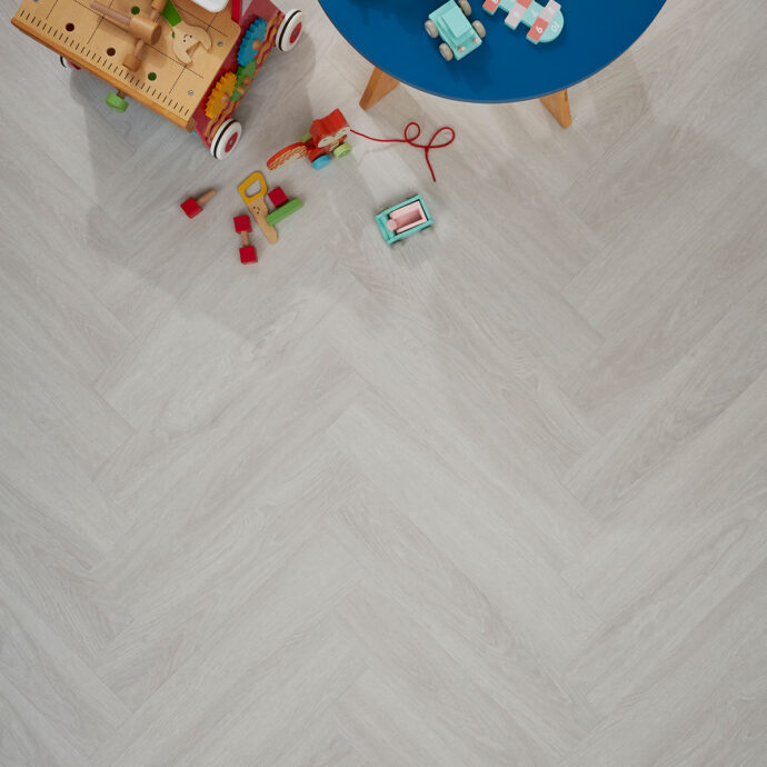Luxury vinyl tile LVT flooring with a 0.55mm wear layer and bevelled edges, ideal for high-traffic areas in residential and commercial spaces.