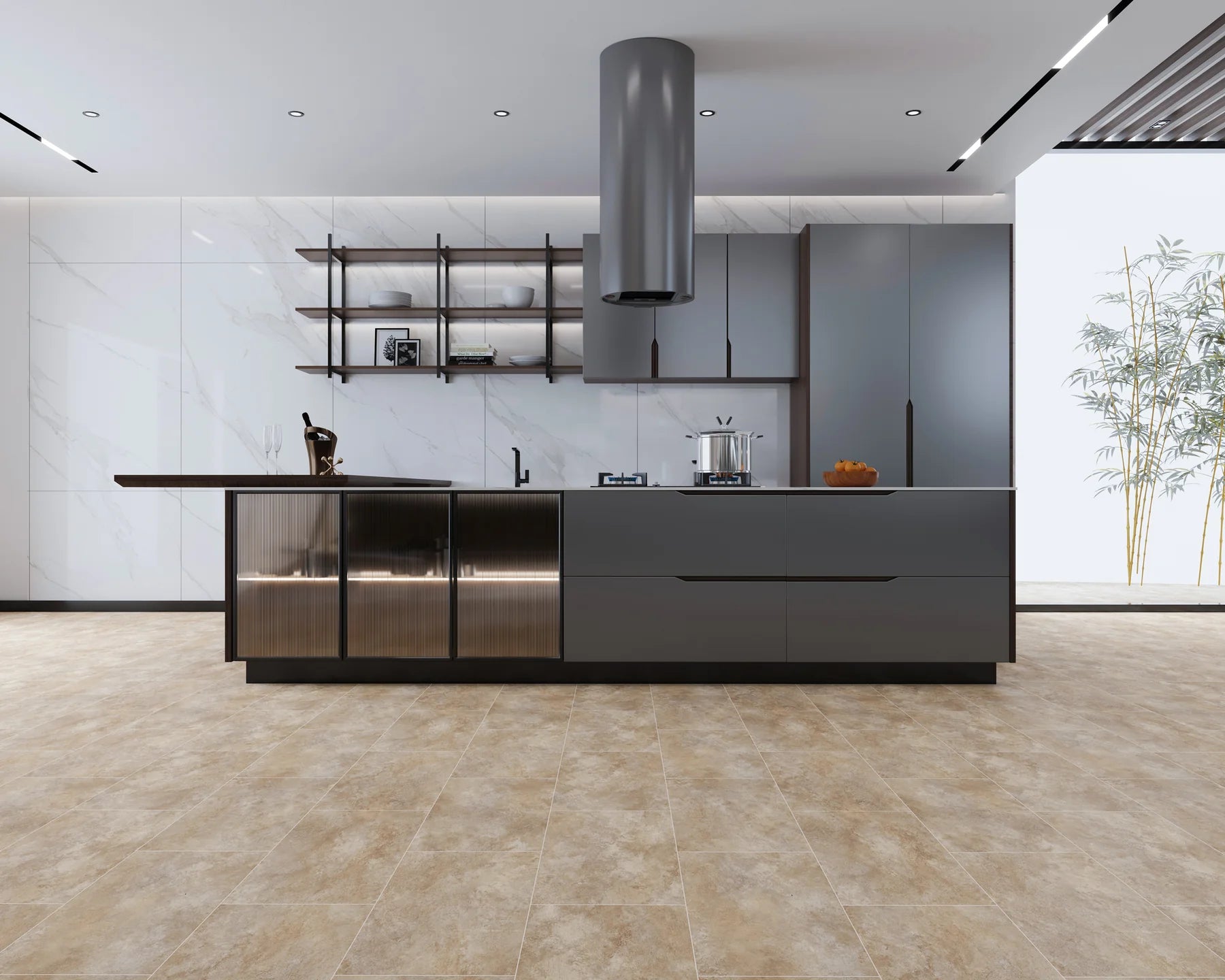 Water-resistant and hygienic Cotswold LVT tiles, ideal for modern interiors.