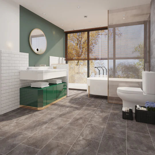 Slip-resistant and underfloor heating compatible Henge LVT flooring for maximum comfort.