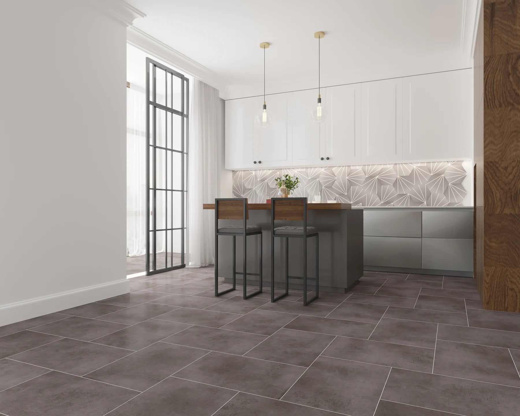 Cityscape LVT flooring with a sleek, stone-inspired design, perfect for heavy domestic use.