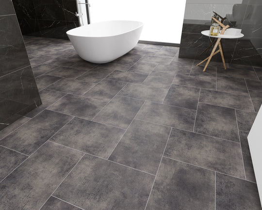Quay Mist LVT in dryback gluedown installation, offering easy maintenance and durability.