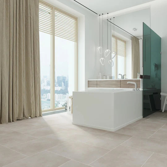 South Beach luxury vinyl tile (LVT) with a beach-inspired stone effect and micro bevel edges.