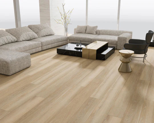 Blonde Oak flooring, ideal for residential and commercial spaces with its stylish and practical design.