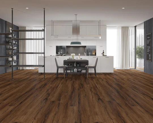 Chicory Haze Click LVT flooring, ideal for creating modern and calm interiors.