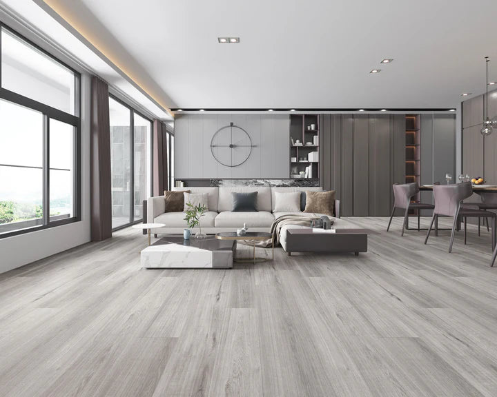Woodlands Brecon LVT flooring enhancing a contemporary kitchen
