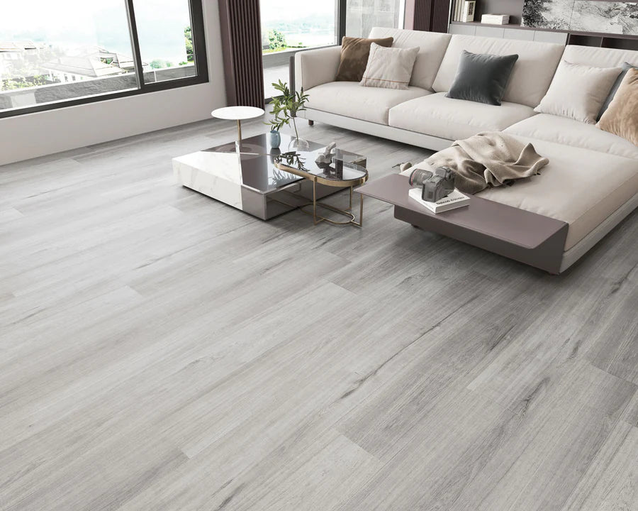 Glue-down Brecon LVT during installation, showcasing seamless fi
