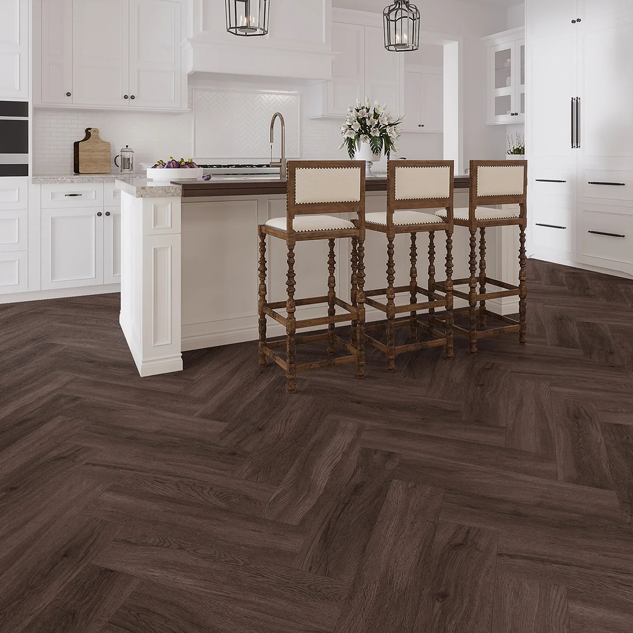 Luxury Vinyl Tile flooring with durable, water-resistant surface