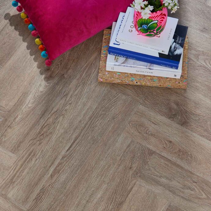 Durable and water-resistant luxury vinyl tile with a 0.55mm wear layer and bevelled edges, perfect for any interior setting.