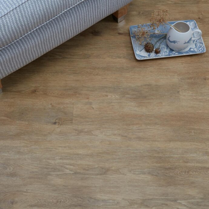 Carpenters Oak Plank LVT flooring by AClass Flooring – sleek, water-resistant vinyl flooring with a rustic oak finish for a sophisticated look.