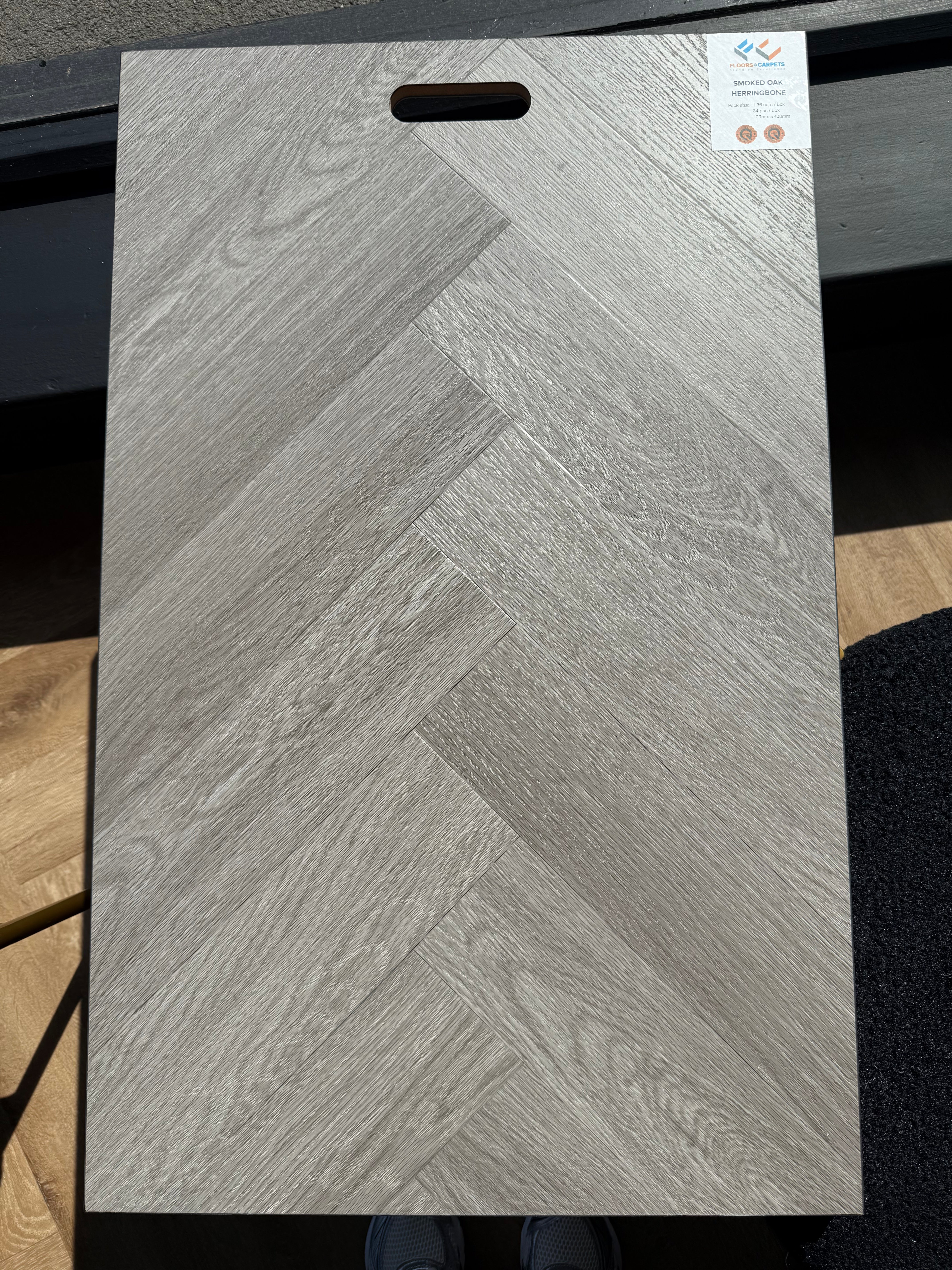 Smoked Oak Herringbone LVT