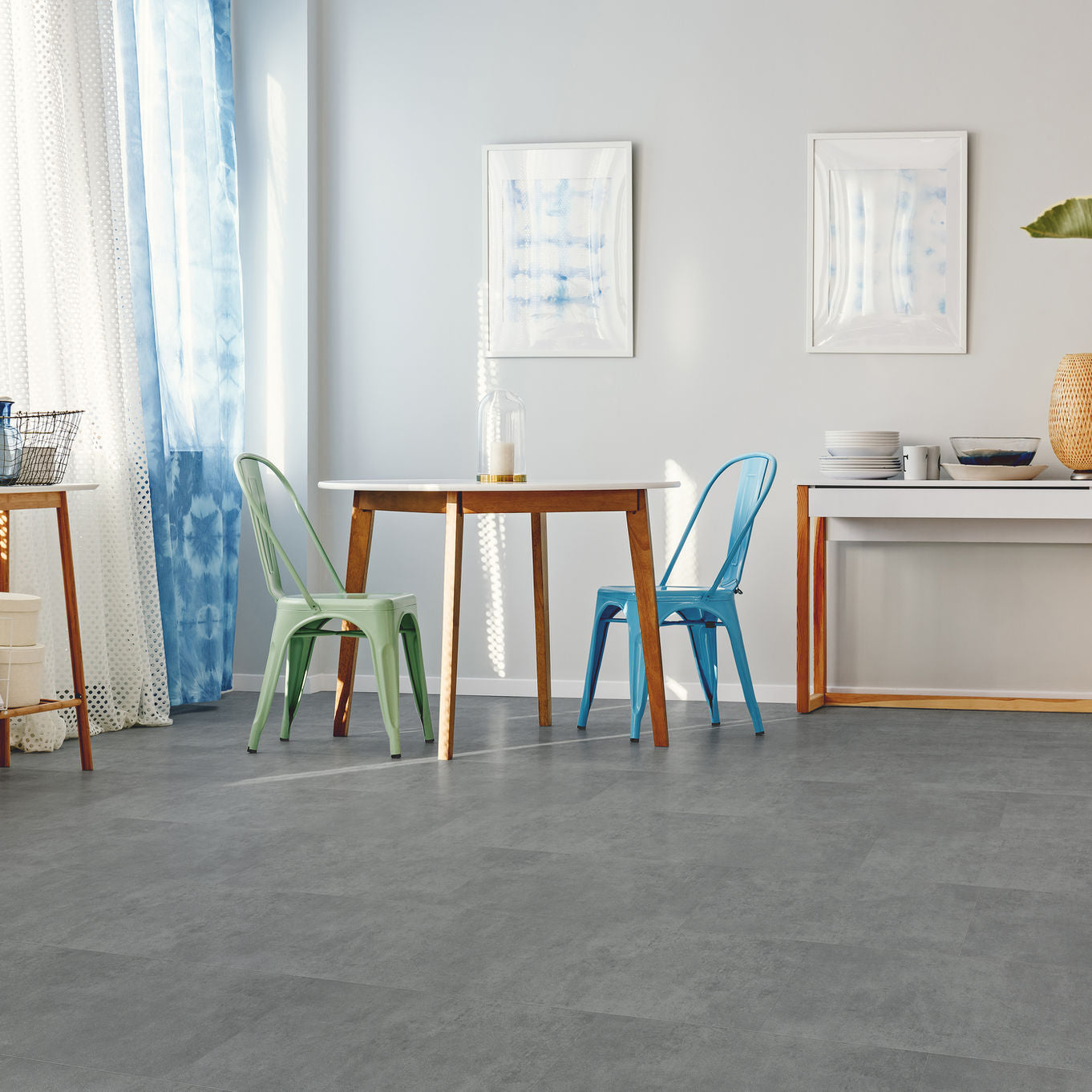Nordikka Naturals Atlantic Slate Tile Effect LVT Flooring | 0.7mm Wear Layer