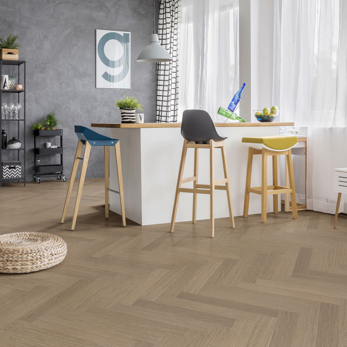 Nordikka Naturals Maple Chestnut Herringbone LVT Flooring | 0.7mm Wear Layer