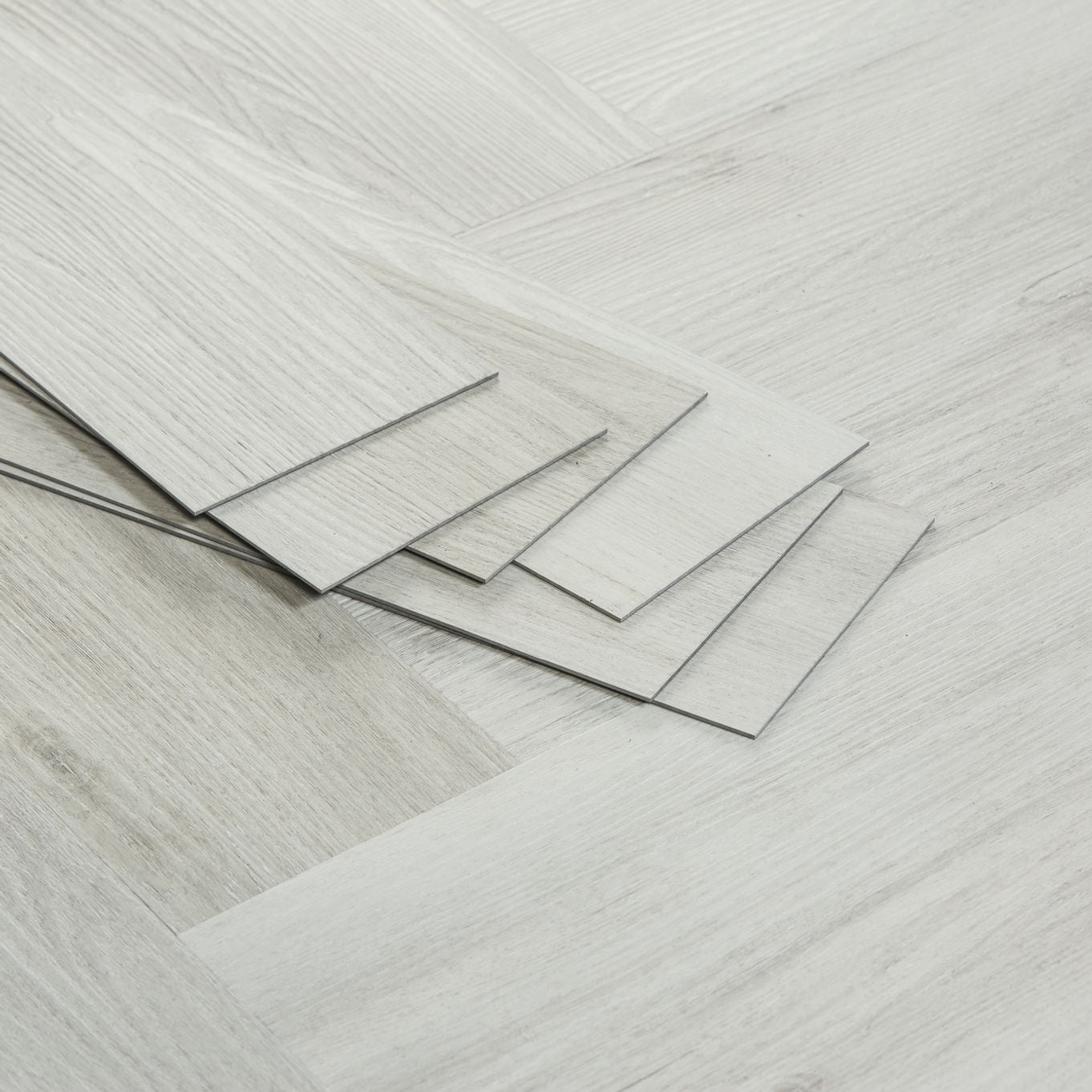 Nordikka Living Scandinavian Birch Herringbone Glue Down LVT Flooring