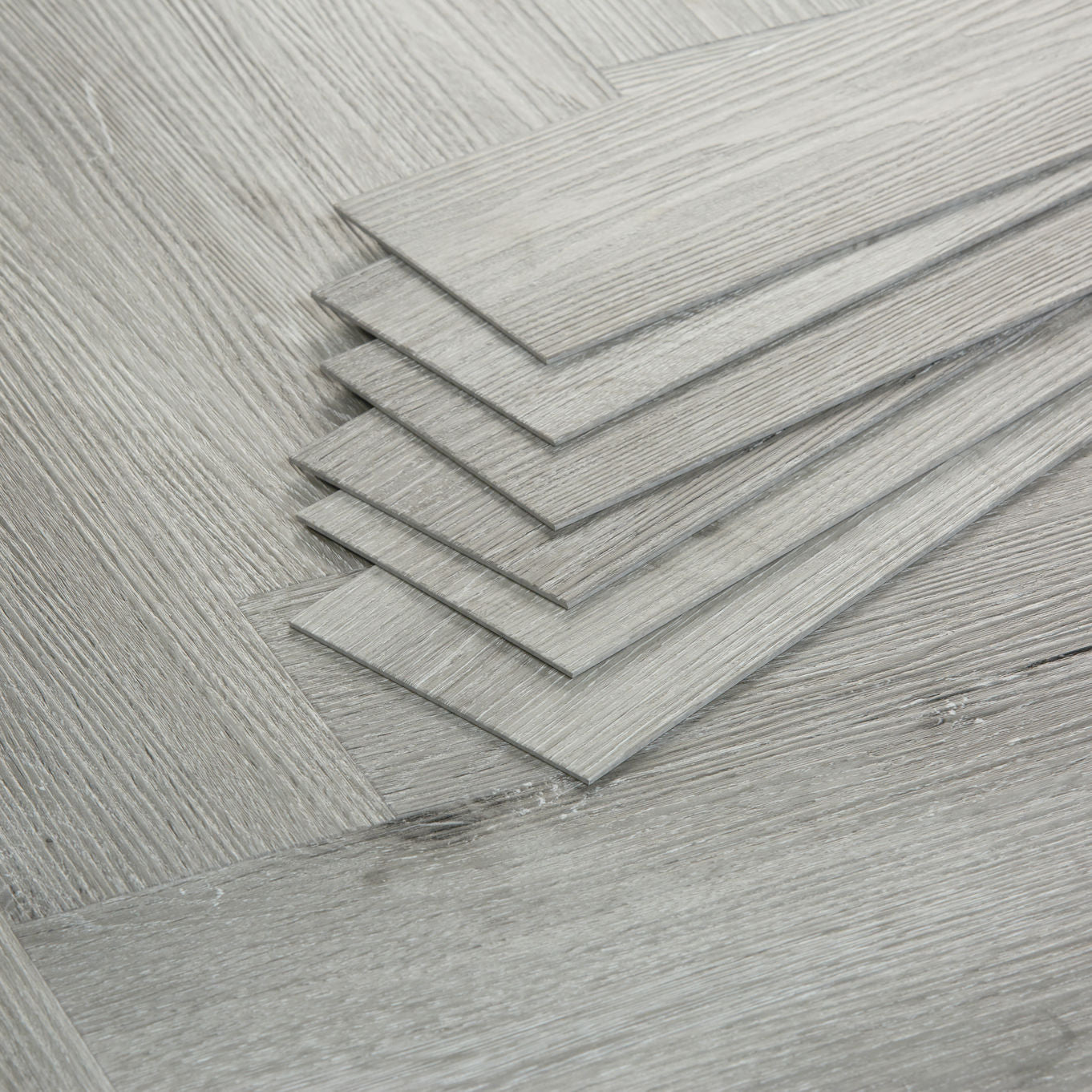 Nordikka Select Winter Oak Herringbone Glue Down LVT Flooring