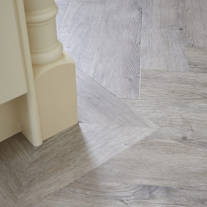 Durable luxury vinyl tile LVT flooring with a 0.55mm wear layer and bevelled edges, perfect for both residential and commercial spaces.