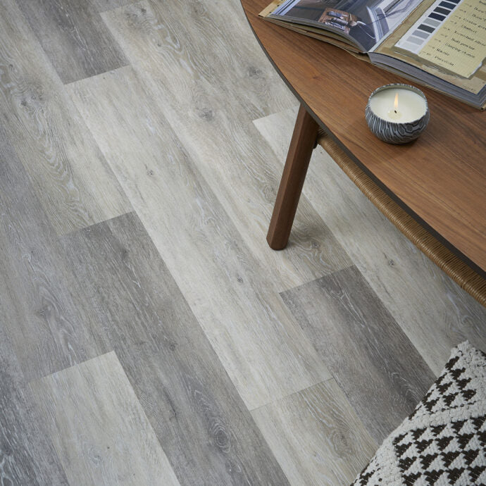 Grey Driftwood luxury vinyl flooring by AClass Flooring – stylish, easy-to-clean wood-effect LVT ideal for residential and light commercial spaces.
