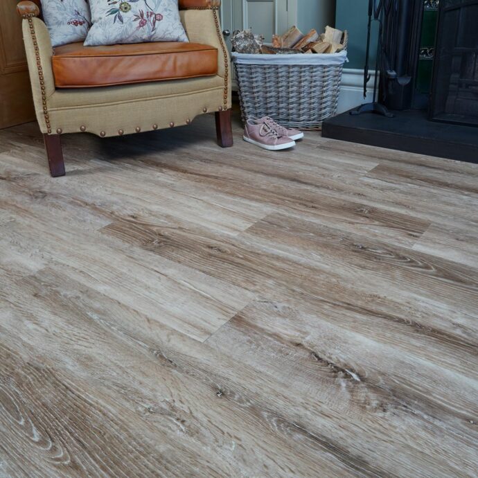 Rift Sawn Oak plank LVT flooring at AClass Flooring – water-resistant luxury vinyl tile with elegant rift-sawn oak texture for a sophisticated interior look.