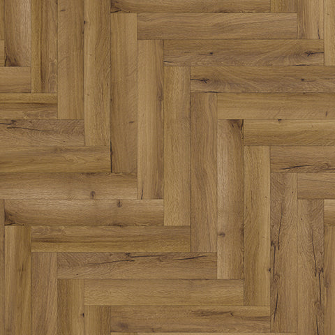 Aspen 8 mm Laminate Herringbone – Traditional Oak