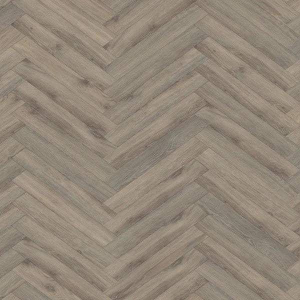 Grey Driftwood Herringbone Laminate 12 mm Click Fit Flooring