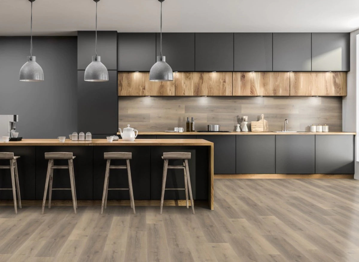 Grey Oyster Straight Plank Laminate 12mm Click Fit Flooring