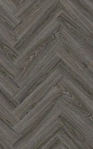 Close-up of Nebraska Wild Oak herringbone parquet with a realistic wood-effect finish.