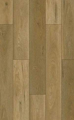 Close-up of Natural Oak herringbone parquet, highlighting its realistic wood-effect finish.