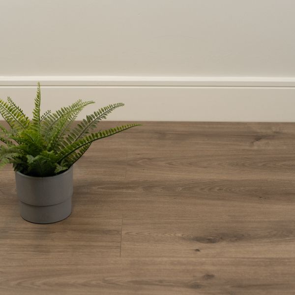Pebble Grey Straight Plank Laminate 12mm Click Fit Flooring