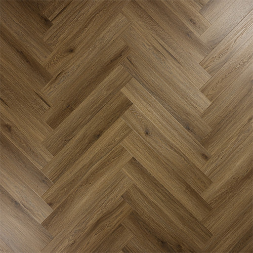 Antique Walnut Artisan Click LVT Herringbone Flooring