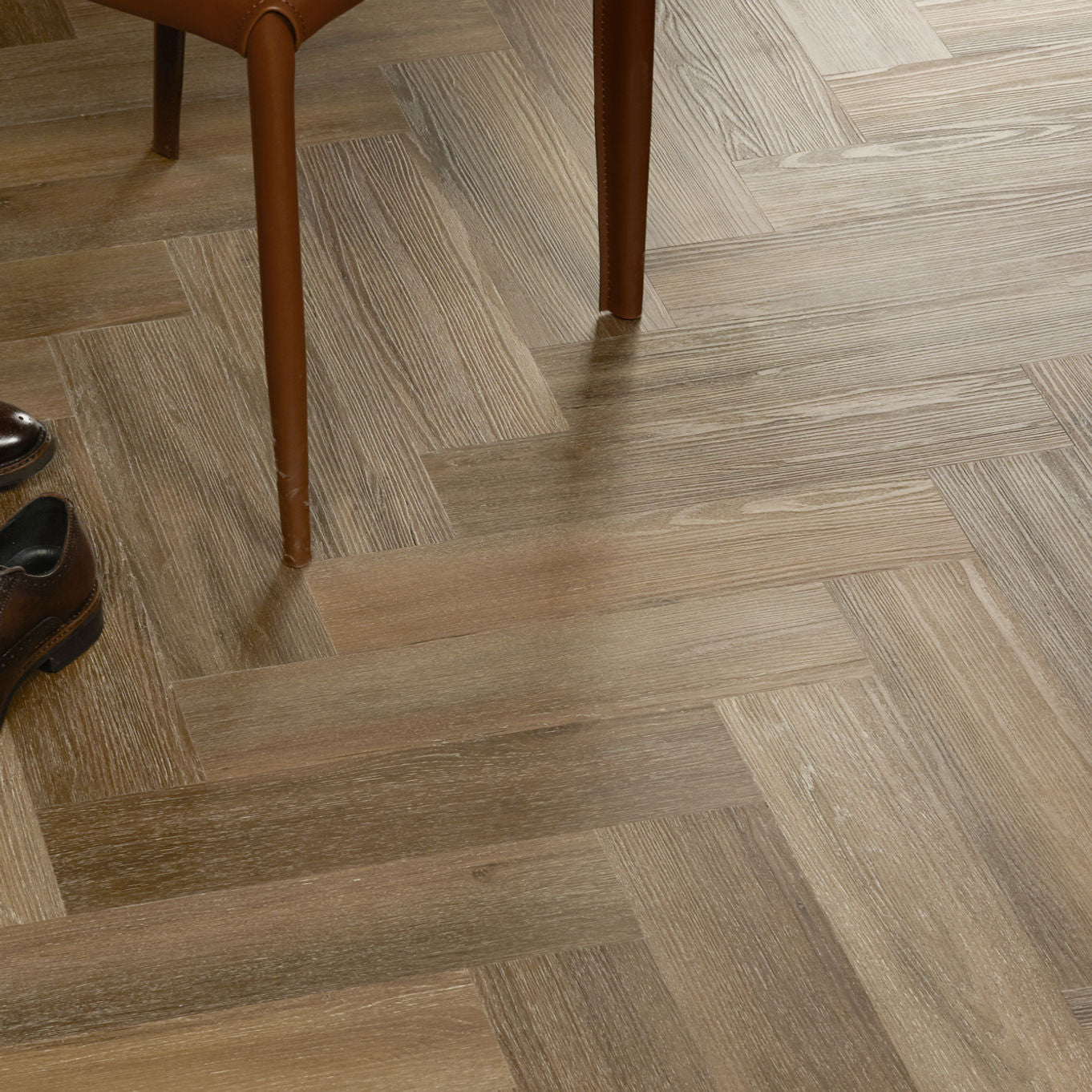 Warm Oak Living Range Herringbone LVT