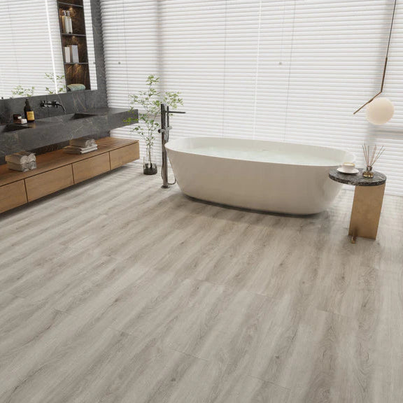 Pebble Shore Large Plank LVT with soft wood-effect tones