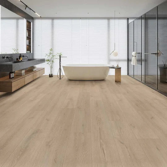 Willow Oak Large Plank luxury vinyl tile (LVT) featuring a soft oak wood-effect and micro bevel edges.