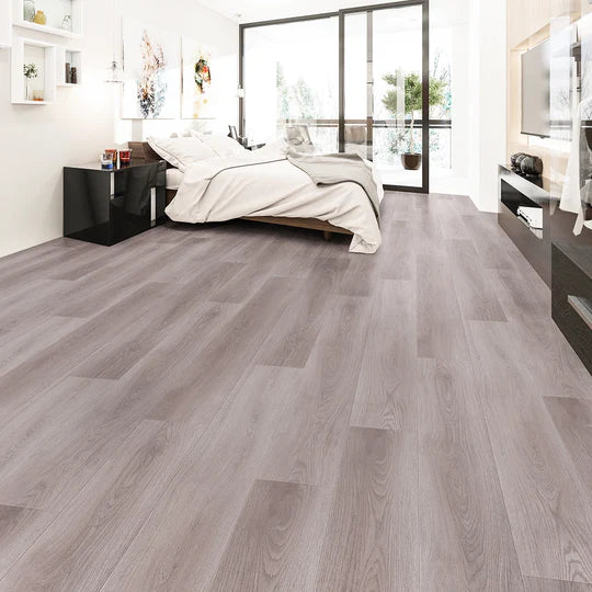 Heather Grey Large Plank LVT with modern wood-effect design