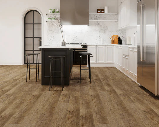 Distressed Oak LVT flooring perfect for rustic and traditional interiors.