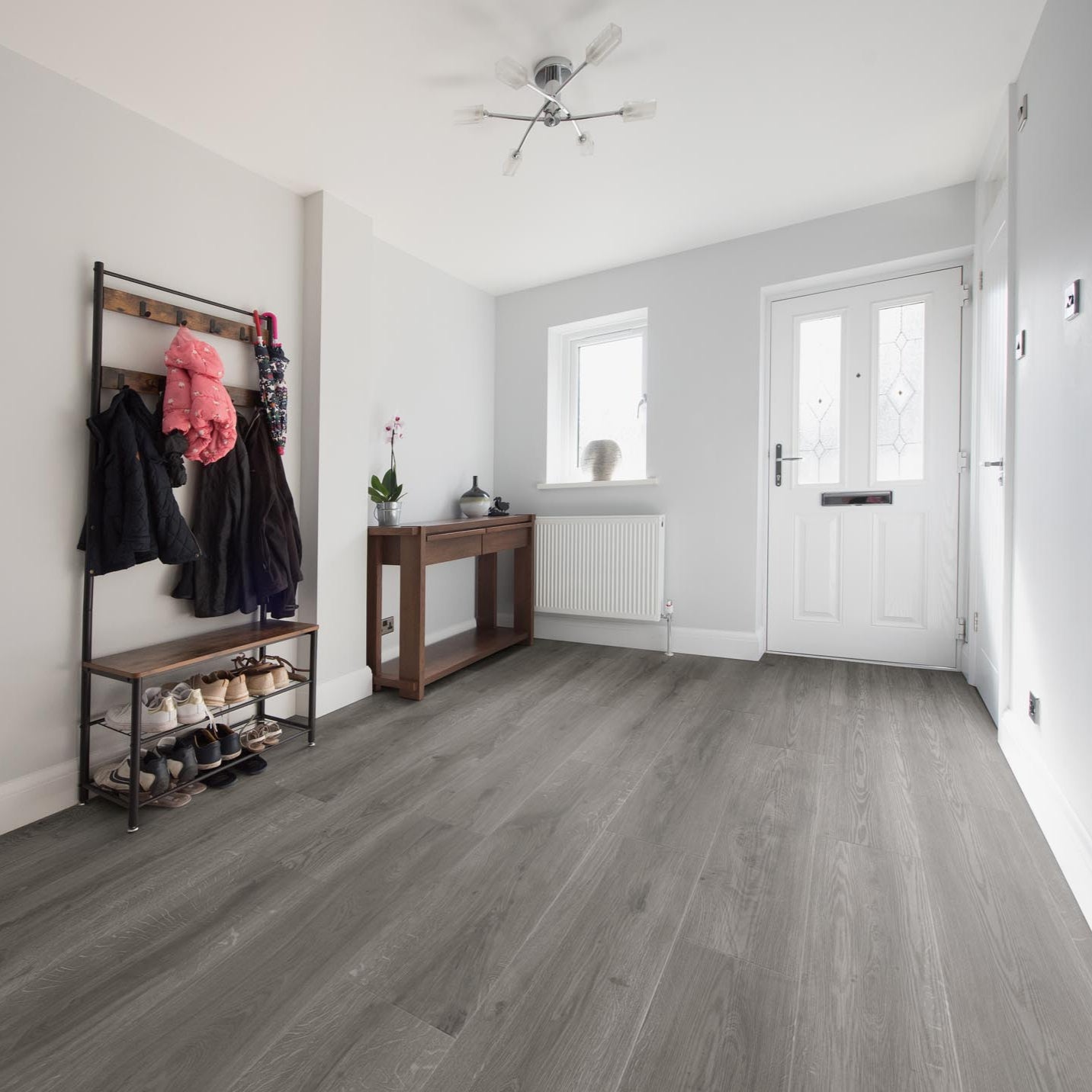 Sleek, modern wood-effect Ambleside Storm Plank LVT by Rhinofloor.