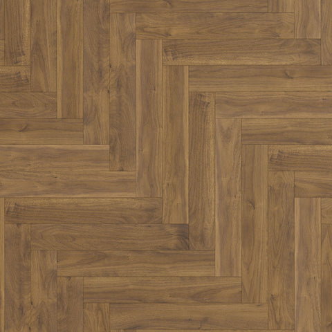 Aspen 8 mm Laminate Herringbone – Golden Walnut