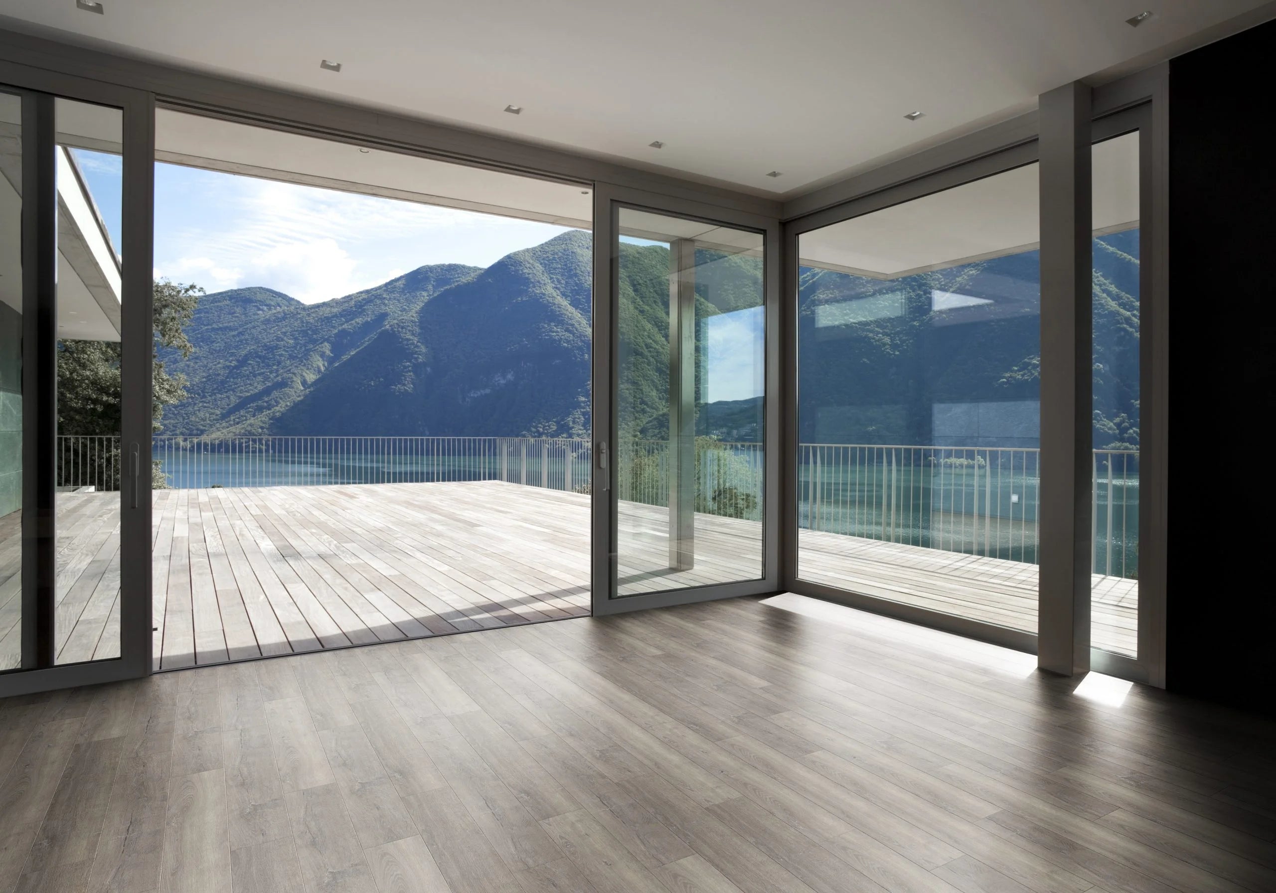 Harbour Oak Luvanto Design Wood Plank LVT flooring in a stylish living room