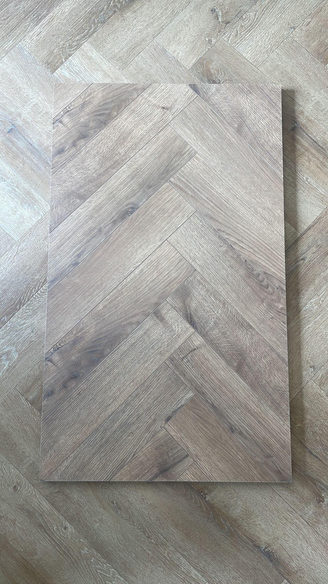 English Chalked Oak Herringbone Laminate 12mm Click Fit Flooring