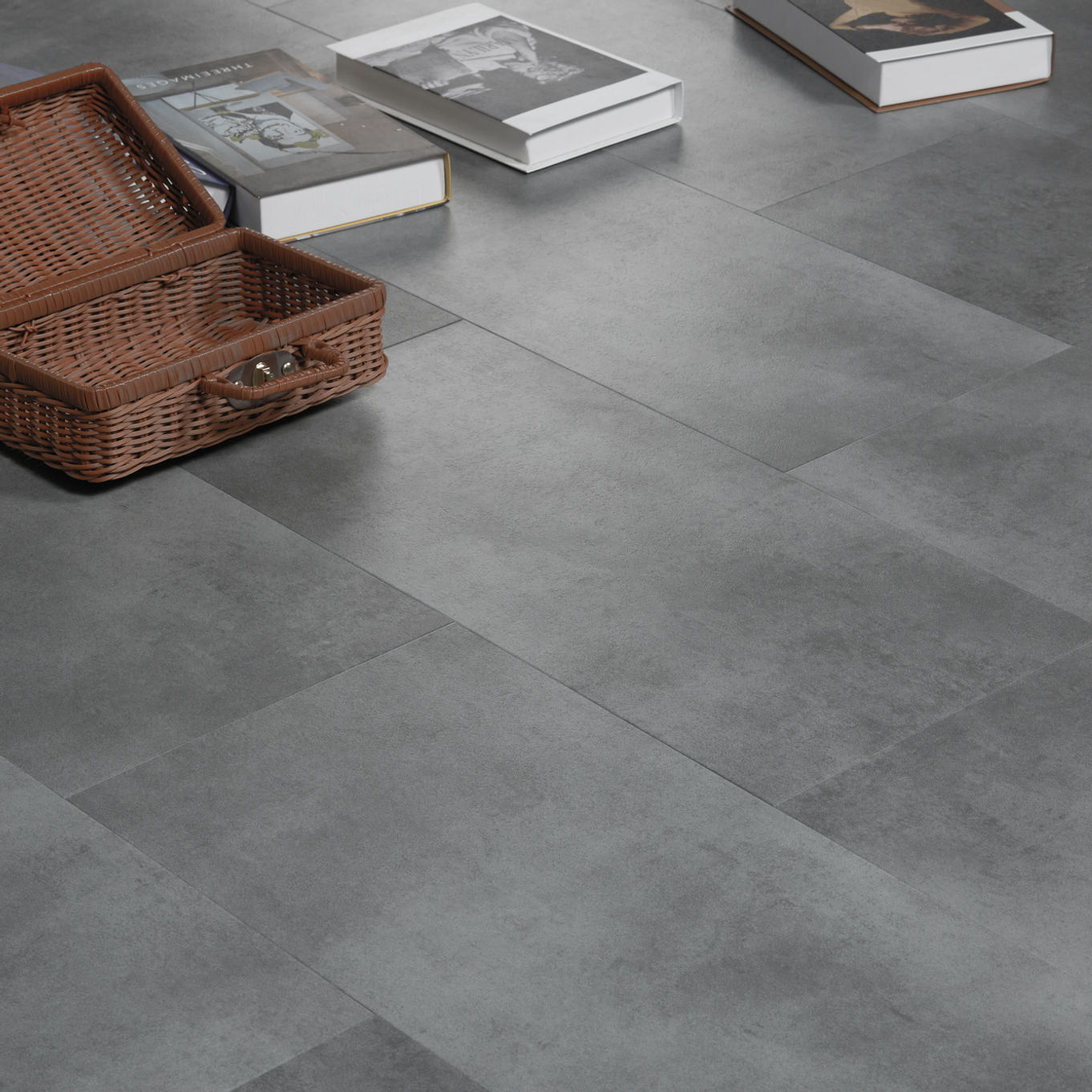 Nordikka Naturals Atlantic Slate Tile Effect LVT Flooring | 0.7mm Wear Layer