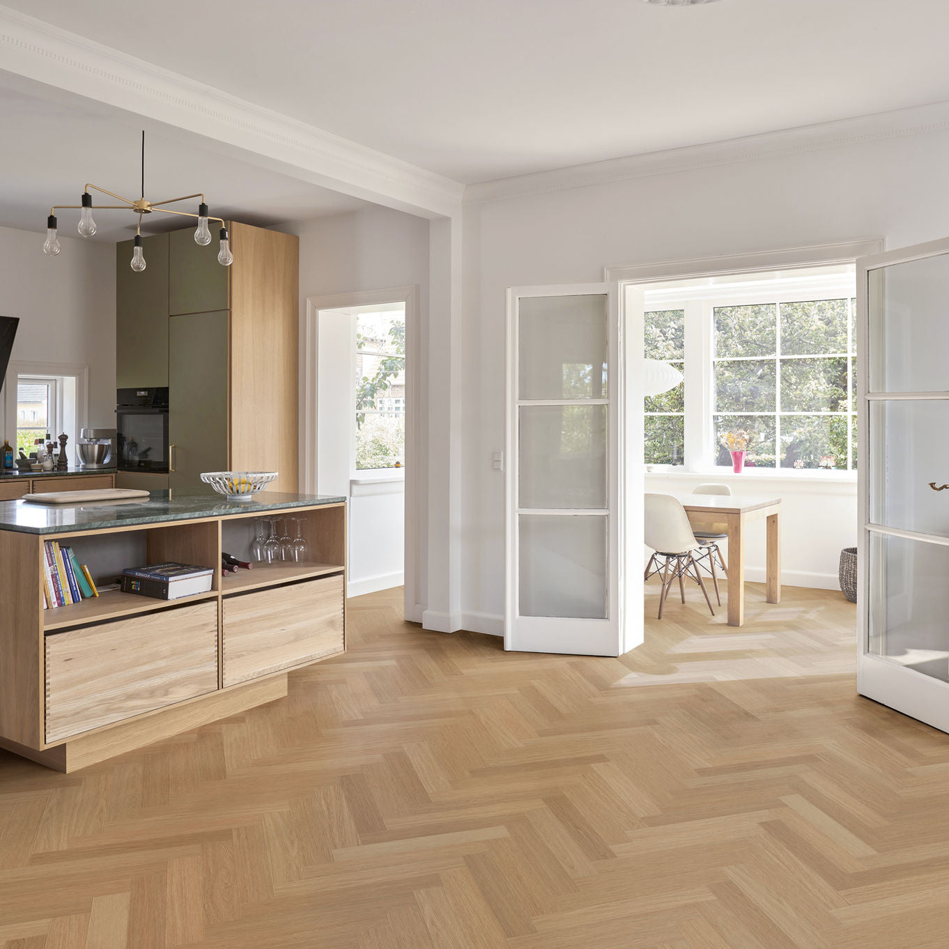 Nordikka Naturals Montana Oak Herringbone LVT Flooring | 0.7mm Wear Layer