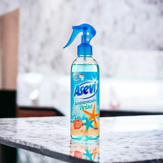 Asevi Brisa Ocean Breeze Air & Fabric Spray Freshener on a worktop