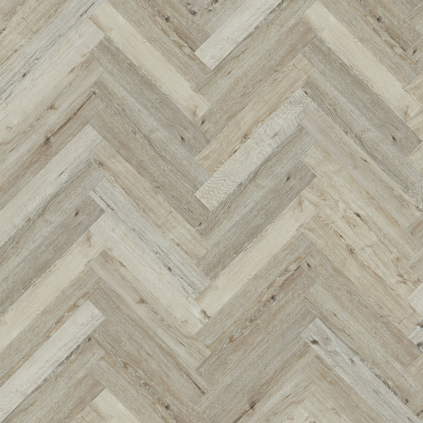Nordikka Select Light Washed Oak Herringbone Glue Down LVT Flooring