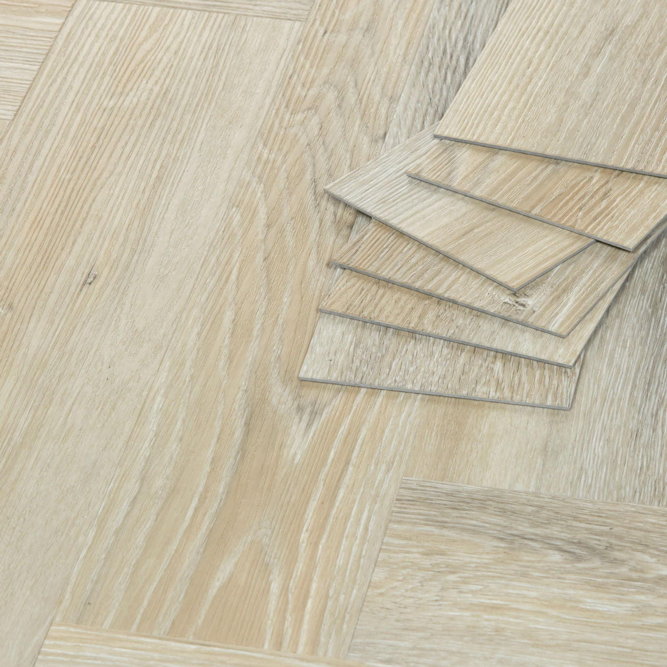 Nordikka Select Limed Oak Herringbone Glue Down LVT Flooring