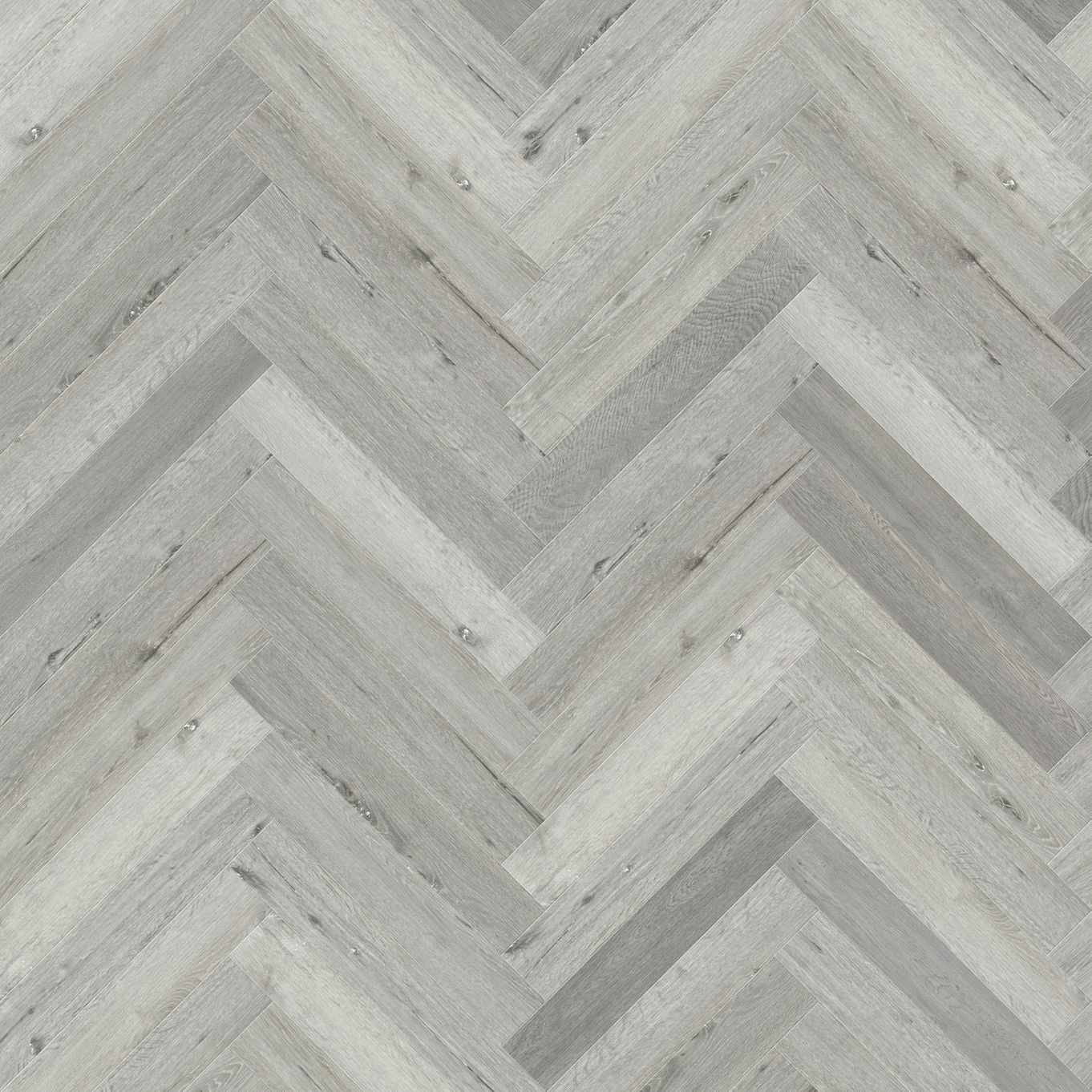 Nordikka Select Winter Oak Herringbone Glue Down LVT Flooring