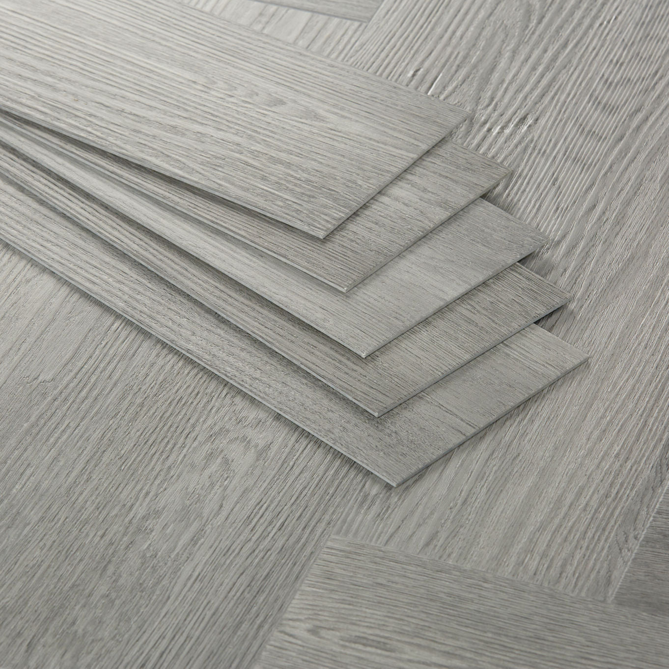 Nordikka Select Slate Grey Herringbone Glue Down LVT Flooring