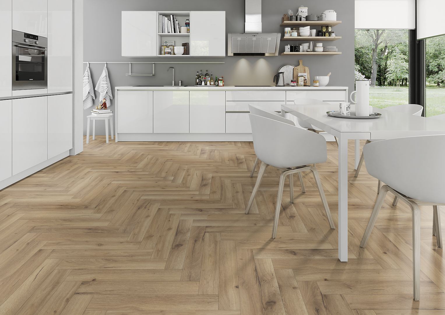 Albany Oak Fusion Lignum Premium Herringbone Laminate Flooring