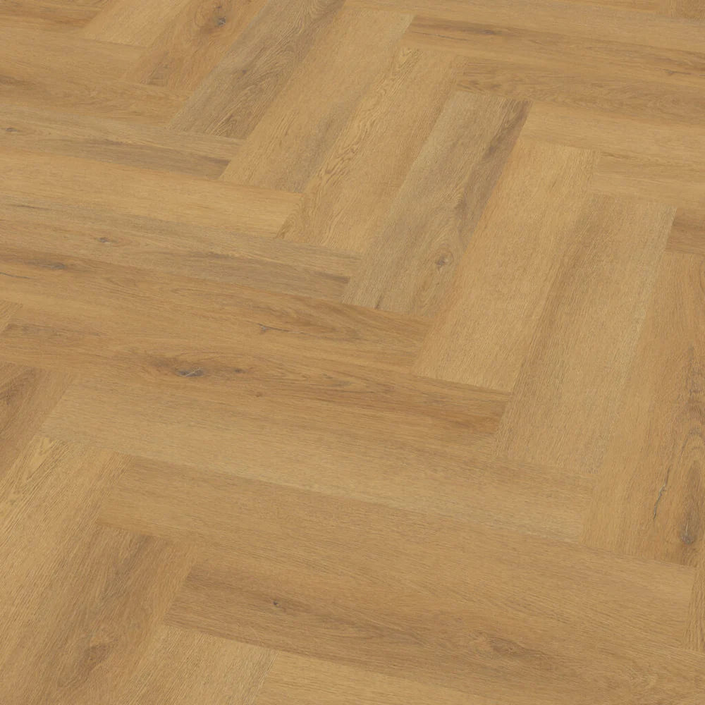 Fine Oak Amber Herringbone Solide Click LVT 30