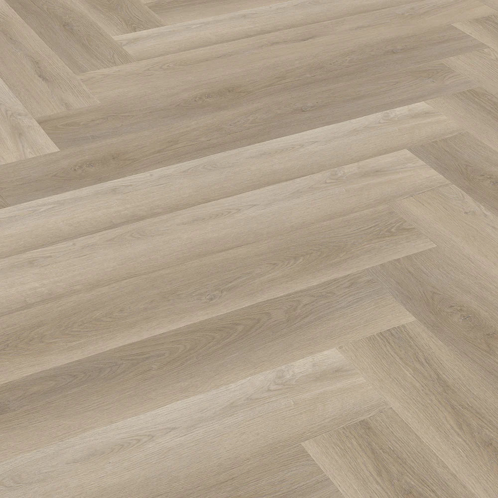 Soft Oak Greige Herringbone Solide Click LVT 30