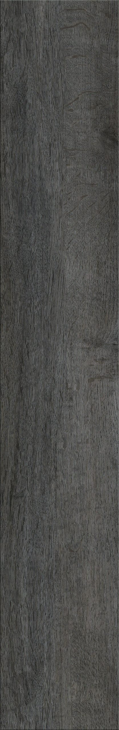 close up view of smoked charcoal herringbone lvt