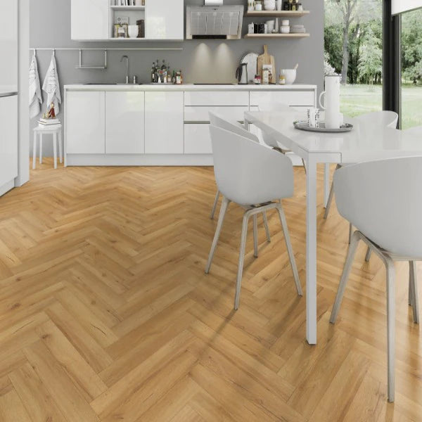 Cedar Oak Herringbone Laminate 12mm Click Fit Flooring
