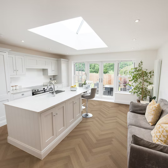 Nordikka Naturals Bridle Oak Herringbone LVT Flooring | 0.7mm Wear Layer